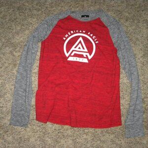 Men Size Medium - Red & Grey Long Sleeve Shirt by American Eagle